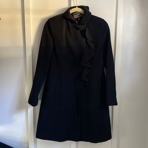 Girls Holiday Rothschild Black Wool Coat